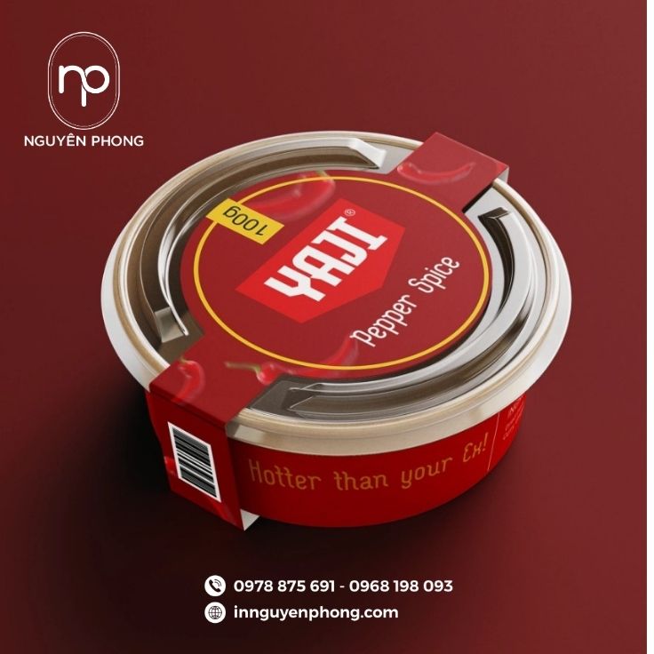 Mẫu tem decal dán gia vị kiểu dáng phức tạp